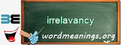 WordMeaning blackboard for irrelavancy